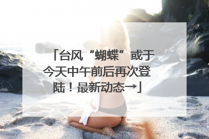 台风“蝴蝶”或于今天中午前后再次登陆！最新动态→