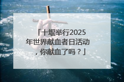十堰举行2025年世界献血者日活动，你献血了吗？