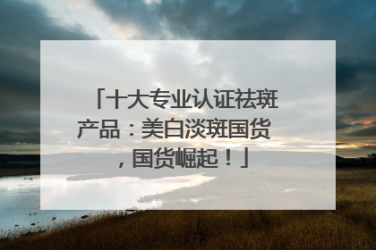 十大专业认证祛斑产品：美白淡斑国货，国货崛起！