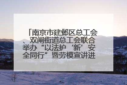 南京市建邺区总工会、双闸街道总工会联合举办“以法护‘新’安全同行”暨劳模宣讲进工地服务活动