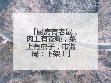 厨房有老鼠，肉上有苍蝇，菜上有虫子，市监局：下架！