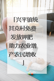 兴平镇统其克村免费发放钾肥 助力农业增产农民增收