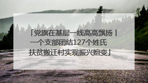 党旗在基层一线高高飘扬丨一个支部团结127个姓氏 扶贫搬迁村实现振兴嬗变