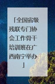 全国省级残联专门协会工作骨干培训班在广西南宁举办