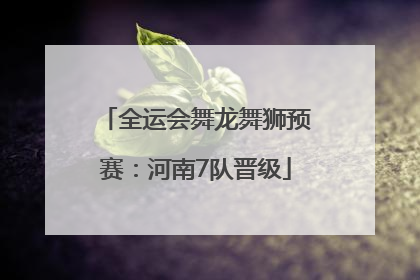 全运会舞龙舞狮预赛：河南7队晋级