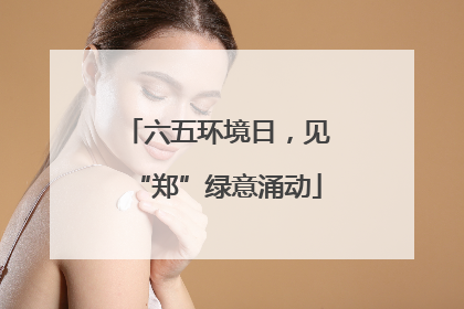 六五环境日，见“郑”绿意涌动