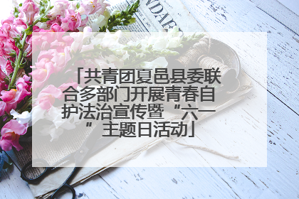 共青团夏邑县委联合多部门开展青春自护法治宣传暨“六一”主题日活动