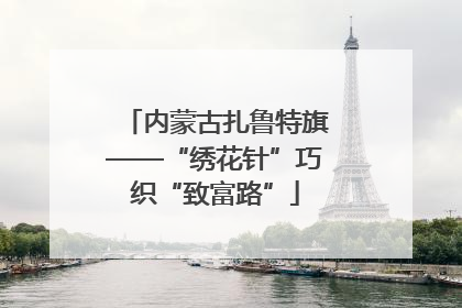 内蒙古扎鲁特旗——“绣花针”巧织“致富路”