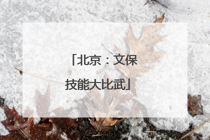 北京：文保技能大比武