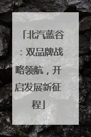 北汽蓝谷：双品牌战略领航，开启发展新征程