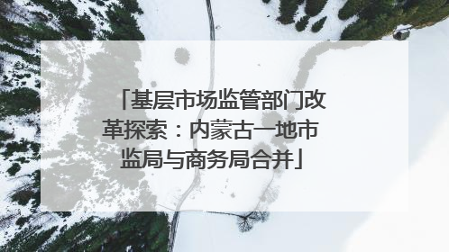 基层市场监管部门改革探索：内蒙古一地市监局与商务局合并