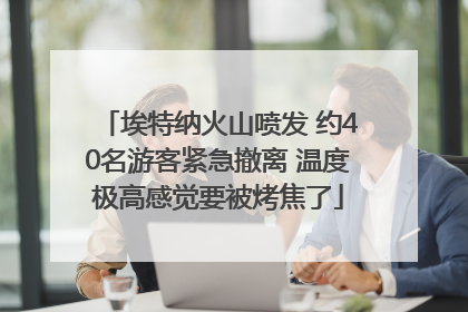 埃特纳火山喷发 约40名游客紧急撤离 温度极高感觉要被烤焦了