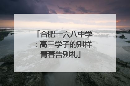 合肥一六八中学：高三学子的别样青春告别礼