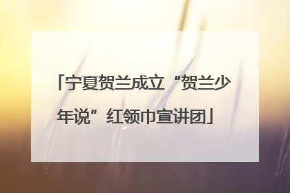 宁夏贺兰成立“贺兰少年说”红领巾宣讲团