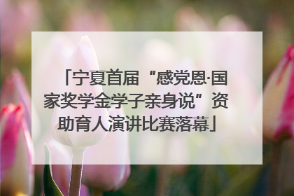宁夏首届“感党恩·国家奖学金学子亲身说”资助育人演讲比赛落幕