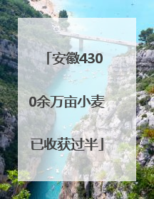安徽4300余万亩小麦已收获过半