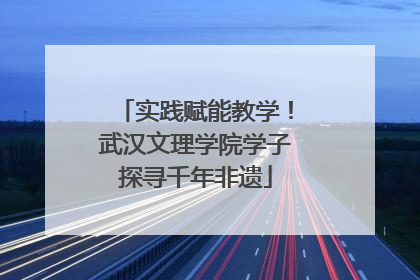 实践赋能教学！武汉文理学院学子探寻千年非遗