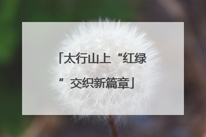太行山上“红绿”交织新篇章