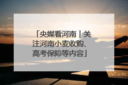 央媒看河南｜关注河南小麦收购、高考保障等内容