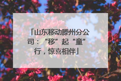 山东移动滕州分公司：“移”起“童”行，惊喜相伴