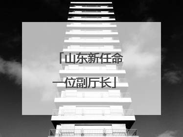 山东新任命一位副厅长