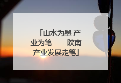 山水为墨 产业为笔——陕南产业发展走笔