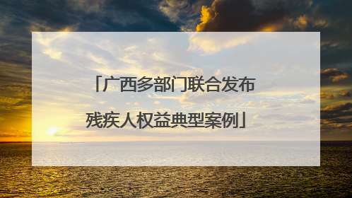 广西多部门联合发布残疾人权益典型案例
