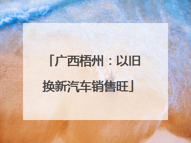 广西梧州：以旧换新汽车销售旺