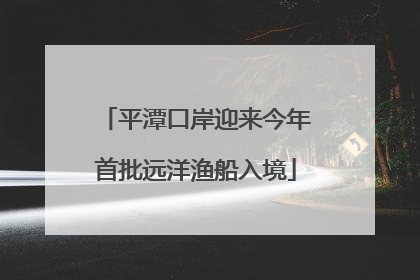 平潭口岸迎来今年首批远洋渔船入境