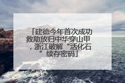 建德今年首次成功救助放归中华穿山甲，浙江破解“活化石”续存密码