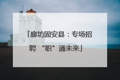 廊坊固安县：专场招聘 “职”通未来