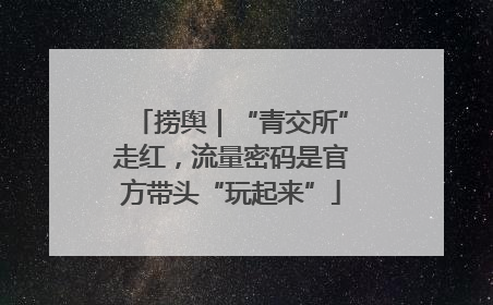 捞舆｜“青交所”走红，流量密码是官方带头“玩起来”