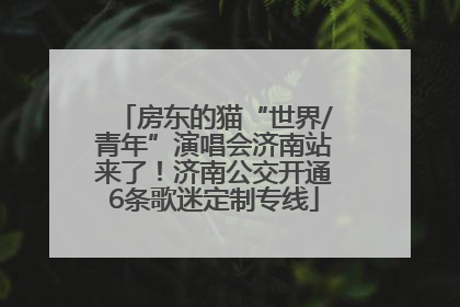 房东的猫“世界/青年”演唱会济南站来了！济南公交开通6条歌迷定制专线