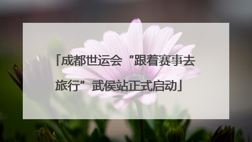 成都世运会“跟着赛事去旅行”武侯站正式启动
