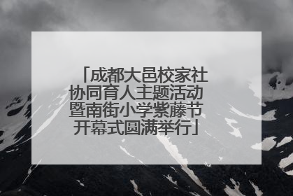 成都大邑校家社协同育人主题活动暨南街小学紫藤节开幕式圆满举行