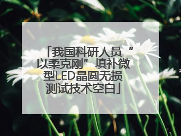 我国科研人员“以柔克刚”填补微型LED晶圆无损测试技术空白