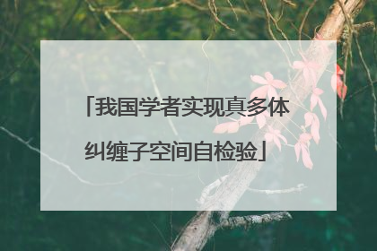 我国学者实现真多体纠缠子空间自检验