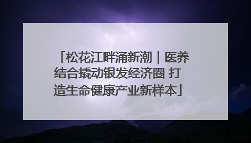 松花江畔涌新潮｜医养结合撬动银发经济圈 打造生命健康产业新样本
