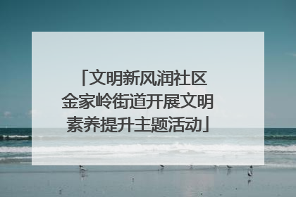 文明新风润社区 金家岭街道开展文明素养提升主题活动