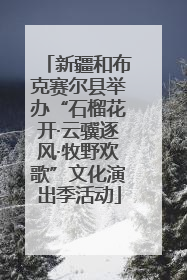 新疆和布克赛尔县举办“石榴花开·云骥逐风·牧野欢歌”文化演出季活动
