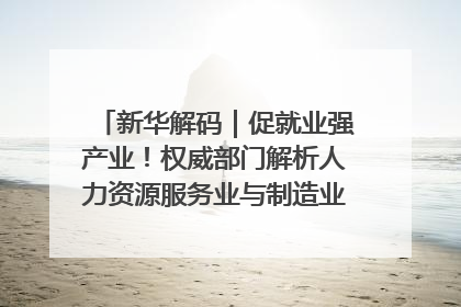 新华解码｜促就业强产业！权威部门解析人力资源服务业与制造业融合发展试点