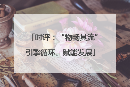 时评：“物畅其流”引擎循环、赋能发展