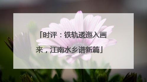 时评：铁轨逶迤入画来，江南水乡谱新篇