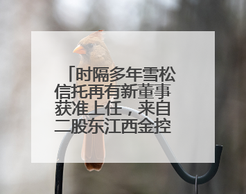 时隔多年雪松信托再有新董事获准上任，来自二股东江西金控，前总裁上月刚被罚