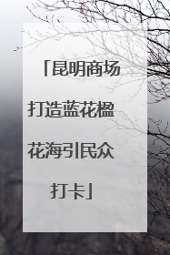 昆明商场打造蓝花楹花海引民众打卡
