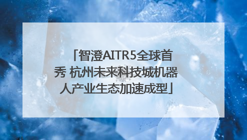 智澄AITR5全球首秀 杭州未来科技城机器人产业生态加速成型