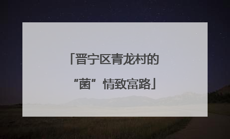 晋宁区青龙村的“菌”情致富路