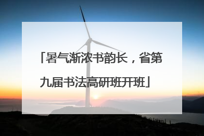 暑气渐浓书韵长，省第九届书法高研班开班