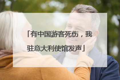 有中国游客死伤，我驻意大利使馆发声