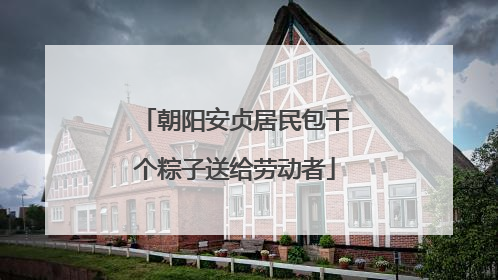 朝阳安贞居民包千个粽子送给劳动者